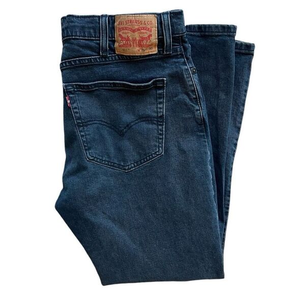 Mens Levis 511 Slim Fit Blue-Gray Wash Mid Rise Pocket Detail Jeans - Sz 38 x 30 - Picture 4 of 4